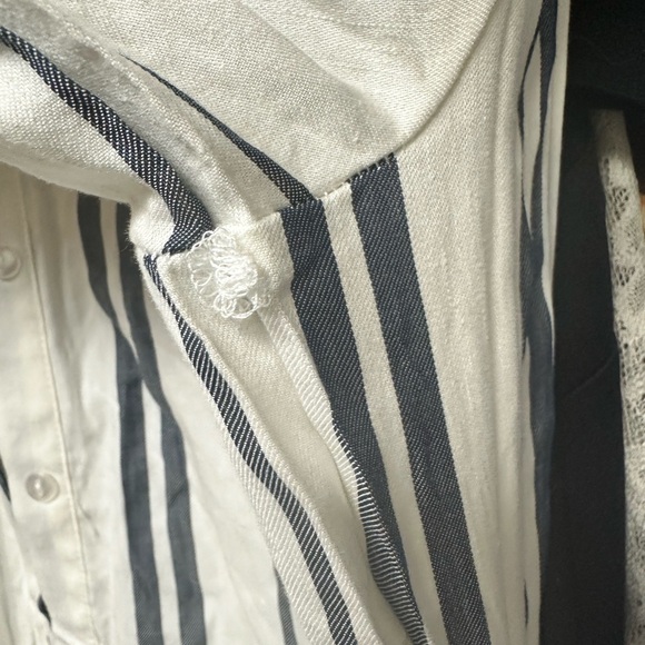 Philosophy Button-front Blue Striped Shirt Dress - Picture 5 of 10